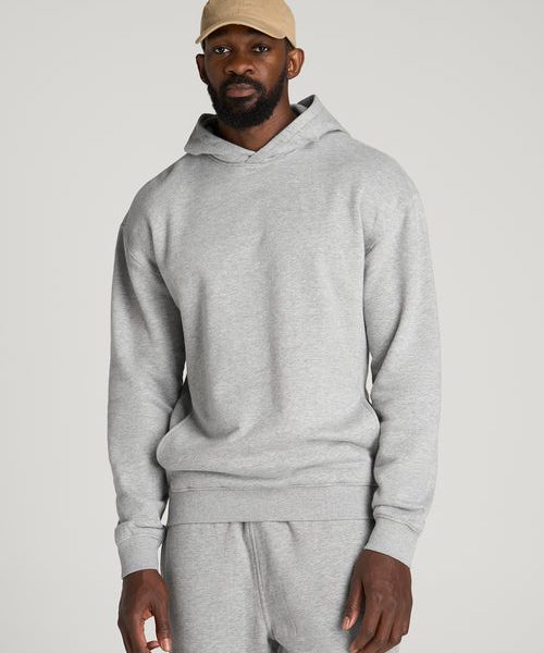 Heather Gray Velmoris Relaxed Fit Drop Shoulder Pullover Hoodie Nuviandcasao