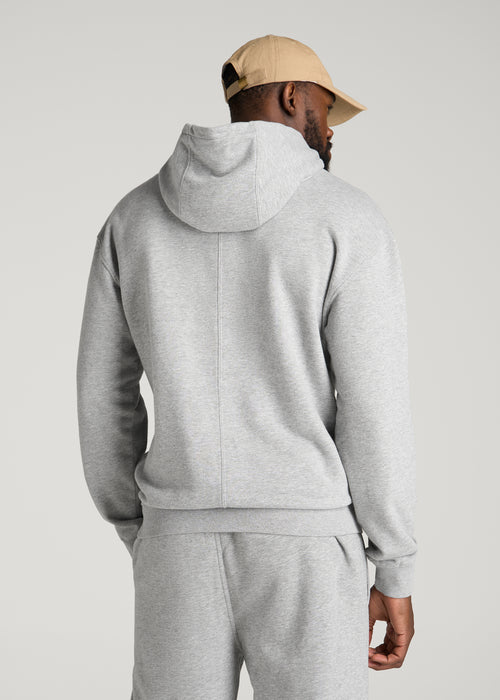 Heather Gray Velmoris Relaxed Fit Drop Shoulder Pullover Hoodie Nuviandcasao 3 - nuviandcasa Heather Gray Velmoris Relaxed Fit Drop Shoulder Pullover Hoodie Nuviandcasao - Image 3