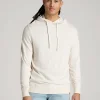 Oatmeal Ivory Virelune Drawstring Pullover Hoodie with Ribbed Cuffs Nuviandcasao