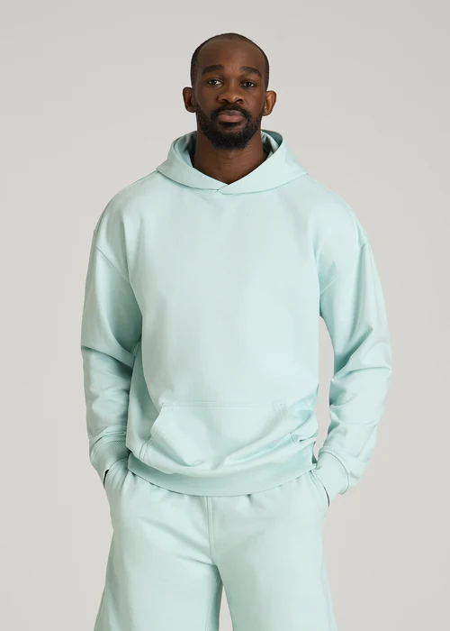 Soft Mint Velquira Nuviandcasao Relaxed Fit Kangaroo Pocket Pullover Hoodie 1 - nuviandcasa Soft Mint Velquira Nuviandcasao Relaxed Fit Kangaroo Pocket Pullover Hoodie