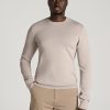 Stone Beige Zelmorin Fine Knit Crewneck Nuviandcasao Long Sleeve Sweater