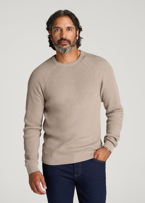 Warm Taupe Veylorris Ribbed Knit Raglan Sleeve Crewneck Sweater Nuviandcasao 1 - nuviandcasa Warm Taupe Veylorris Ribbed Knit Raglan Sleeve Crewneck Sweater Nuviandcasao